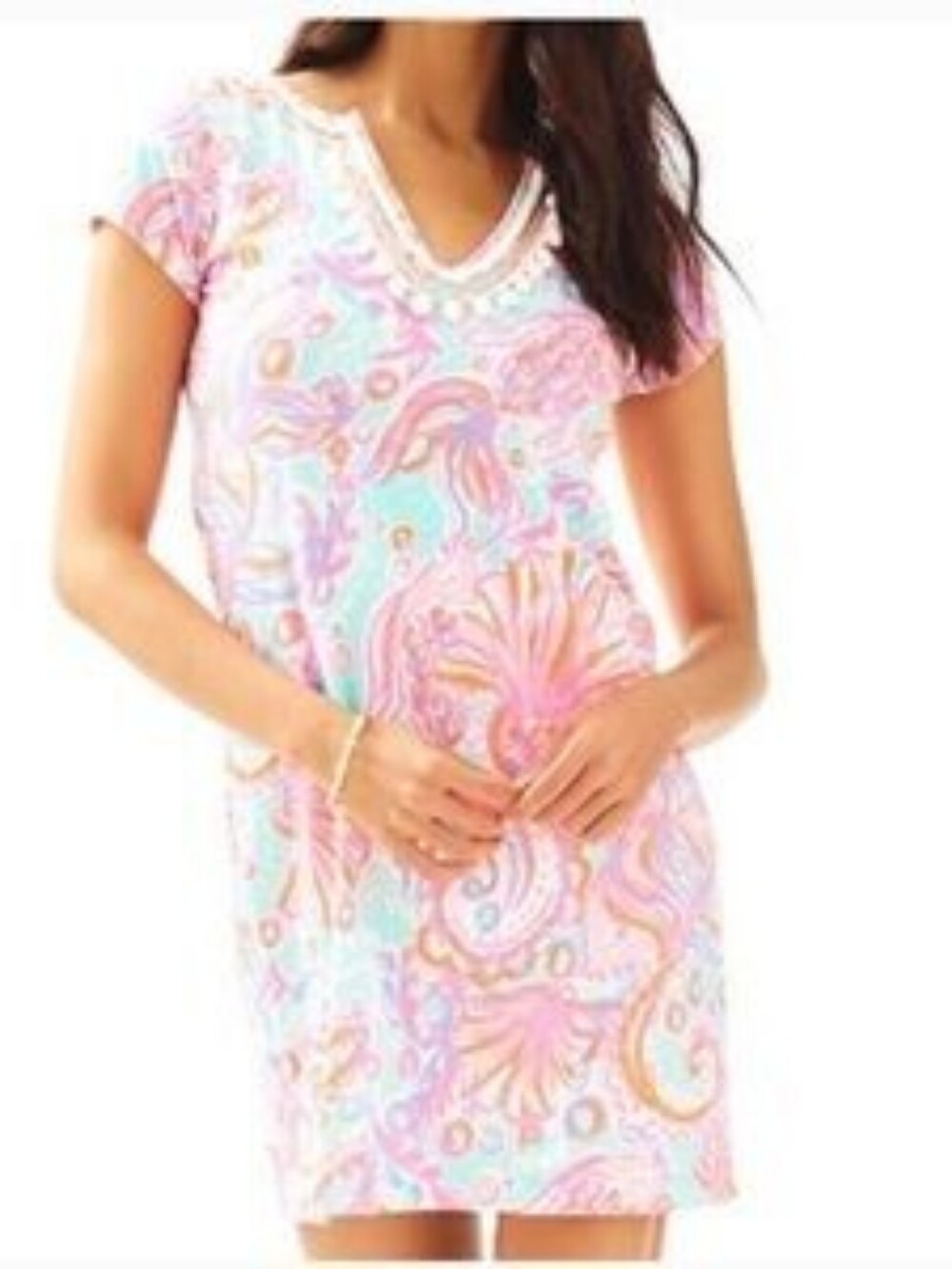 Lilly Pulitzer Harper Dress in Pink Pout Too Much Bubbly Women's Size Large